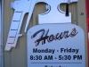 Exterior Hand Painted Business Hours Sign